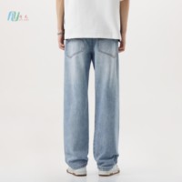 Hip Hop Décontracté Personnalisé Vague Streetwear Boutons Jeans Poche Lavée Denim Cargo Pantalon Jambe Large Pantalons Jeans Pour Hommes Hommes