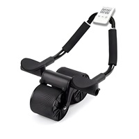 Soporte para Codos, Rueda Abdominal de Acero PP con Rebote Automático, Equipo de Ejercicio Abdominal para Quemar Grasa y Adelgazar el Abdomen, Equipo de Fitness para el Hogar