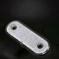 Feu de gabarit latéral ovale à LED, réflecteur prismatique en nid d'abeille, bande SMD, 3 couleurs, 24V, pour camion, remorque, bus, poids lourd