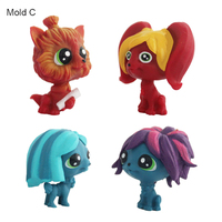 Ensemble de 12 figurines miniatures de chats et chiens en PVC de style dessin animé ; Jouet de collection écologique pour enfants