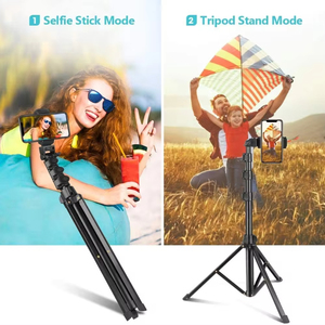 Jmary 1.7meter Adjustable Metal Phone Stand Solid Portable Selfie <strong>Stick</strong> With Light Phone Clip Flexible Mt36 Tripod Stand - Product Image 5