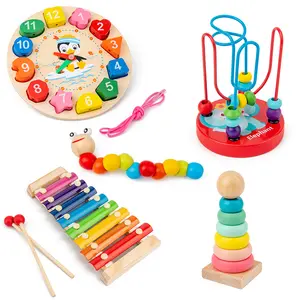 Offre Spéciale enfants plusieurs Styles Intelligence apprentissage précoce blocs de construction jouets développement en bois Montessori jouets éducatifs