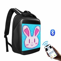 Mochila Inteligente LED Muen para Exteriores con Control y Edición por APP, Mochilas con Pantalla LED, Mochilas de Píxeles Digitales con Luz LED, Bolsas Publicitarias