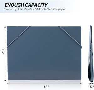 Organizzatore a Fisarmonica in PP con 5 Tasche, Cartelle Espandibili Portatili <span class=keywords><strong>per</strong></span> Documenti e Fogli, Forniture <span class=keywords><strong>per</strong></span> Scuola e Ufficio - Product Image 3