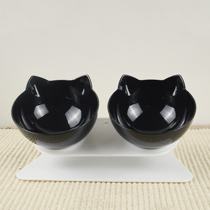Doubles bols pour animaux de compagnie, bols orthopédiques <span class=keywords><strong>Anti</strong></span>-bateau pour chiens, en plastique, pour nourriture et eau, matière plastique - Product Image 3