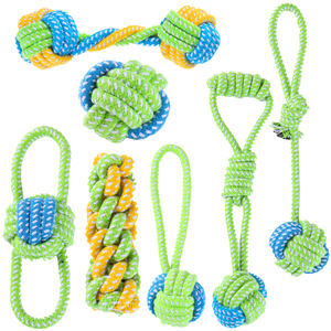 Jouets à mâcher pour chiens personnalisés en gros, écologiques, pour le nettoyage des dents, l'entraînement, le divertissement, durables, interactifs, en corde de coton, résistants aux morsures pour chiens - Product Image 1
