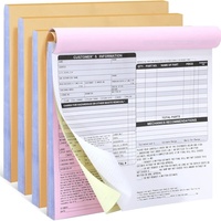 Carnet de factures et reçus autocopiants 3 ou 4 feuillets, 100% pâte de bois, format personnalisé, options multicolores, MOQ 100 carnets, Marque LXF/UNIFON
