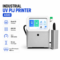 Imprimante jet d'encre industrielle UV piézoélectrique Ricoh G5 600 DPI haute vitesse pour codage de données variables, codes QR, codes-barres, dates et lots