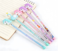 Crayon éternel sans taille-crayon, sans copeaux, avec embout animal mignon, en plastique, pour enfants, étudiants, écriture quotidienne, logo personnalisé
