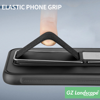 Couverture de téléphone portable d'affaires béquille pliable à 2 angles porte-doigt élastique personnalisé étuis de téléphone portable antichoc pour iphone