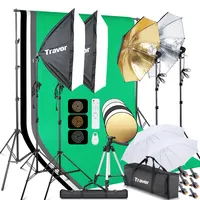 Kit de photographie LS5200 de Studio Photo, voyage, Softbox de photographie, parapluie, boîte à lumière, bi-couleur, avec support de toile de fond