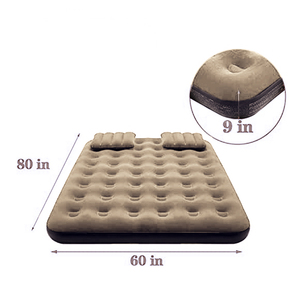 Double size PVC flocked inflatable air mattress