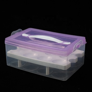 Boîte de rangement alimentaire portable en PP, rectangulaire, écologique, 24 compartiments, pour œufs, <span class=keywords><strong>cuisine</strong></span>, boîte à lunch pour enfants - Product Image 3