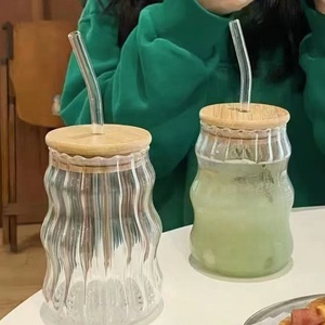 Vaso de Vidrio Ecológico Cuadrado Multicolor Transparente Resistente al Calor de 301-400 ml, Apto <span class=keywords><strong>para</strong></span> <span class=keywords><strong>Microondas</strong></span> y Lavavajillas, con Tapa, a Precio Económico - Product Image 4