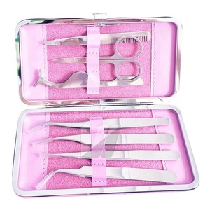 Pinzas de extensión de pestañas de acero inoxidable japonés mate plateado de alta calidad logotipo personalizado Volumen de cejas profesional - Product Image 1