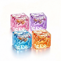Jouet de décompression créatif en TPR de haute qualité, motif fluide cube de glace, à pétrir, avec musique