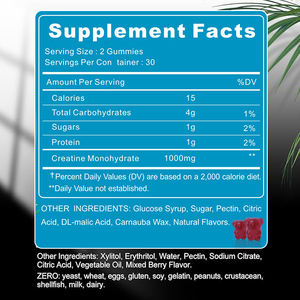 Gomitas confiables de Monohidrato de Creatina vendidas en fábrica Caramelo de goma que aumenta la energía de mayor intensidad para adultos para mujeres embarazadas - Product Image 2