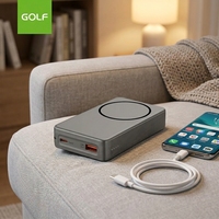 Batterie externe sans fil mini 10000 mAh avec câble intégré, personnalisable OEM, prix de gros, charge rapide PD 20W, magnétique