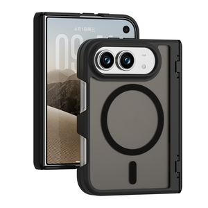 เคสโทรศัพท์พับได้รุ่น B572 สำหรับ iPhone พร้อมบานพับสปริงแบบคู่ ผิวสัมผัสนุ่ม แหวนแม่เหล็ก บรรจุภัณฑ์แบบกำหนดเอง ผู้จัดจำหน่าย - Product Image 1