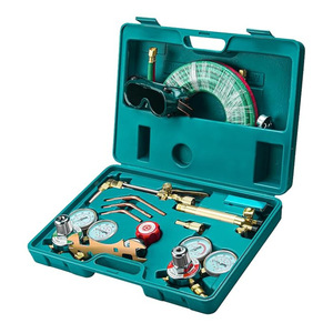 Kit de soplete de oxígeno y acetileno WQ 01 con manómetro para soldar y cortar - Product Image 1