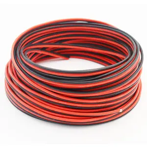 부드러운 실리콘 PVC 병렬 케이블 빨간색과 검은 색 케이블 매우 부드럽고 저항하는 조명기구 항공 모델 리튬 배터리 와이어