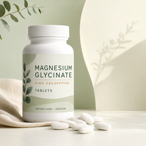 Comprimés de <span class=keywords><strong>bisglycinate</strong></span> de magnésium à absorption élevée |   Glycine chélatée au magnésium pour le bien-être quotidien des muscles et des nerfs |   Marque privée - Product Image 2