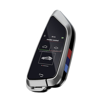 Kit de clé de voiture universelle intelligente modifiée avec écran LCD argenté et entrée sans clé, style couteau