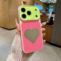 Casing HP Love Mirror Cocok untuk Apple 17 Promax, iPhone 18 Pro, All Inclusive 16/15, Anti Jatuh, Bahan Akrilik