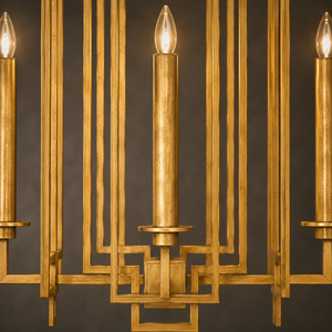 Mid Century Gold Metal Lantern Chandelier Candle Style Hanging <b>Light</b> For Entry Hall <b>Dining</b> Room Interior Lamp - Product Image 2