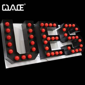 <span class=keywords><strong>Chapiteau</strong></span> à lettres à canal illuminé géant LED personnalisé 3D jaune vert rouge effet lumineux pour les décorations de fête de bureau en vente - Product Image 2