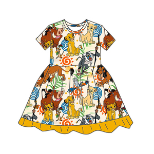Abito Estivo per Bambine con Stampa Animata, Manica Corta in Fibra di Bambù, Produzione Personalizzata con Basso MOQ - Product Image 2