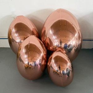 Œufs de Pâques gonflables géants personnalisés, miroir brillant, ballon disco métallique, sphère flottante en PVC, décoration pour événements, mariages et fêtes - Product Image 2