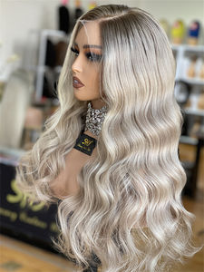 SHY 2024 Nouveau Design Balayage Perruque de Cheveux Colorés Ombre Avec Highlight Body Wave Style Cheveux Humains Bruts Pour Les Femmes - Product Image 2