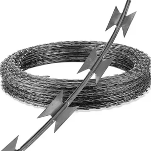 <span class=keywords><strong>Fil</strong></span> barbelé galvanisé en spirale double Concertina série BTO pour applications <span class=keywords><strong>de</strong></span> sécurité haute intensité, contrôle des frontières et <span class=keywords><strong>de</strong></span> la base. - Product Image 1