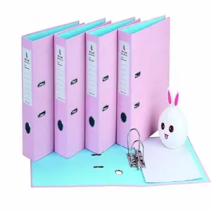 Disesuaikan Pola Lever Arch File Folder Karton Alat Kantor FC File Folder 2 Lubang Cincin Huruf Ukuran Binder A4 Dokumen