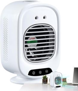 Fast <strong>Cooling</strong> Table Pedestal <strong>Fans</strong> Air Conditioner Standing Spray Charging Desk <strong>Fan</strong> <strong>Outdoor</strong> Plastic Leafless Bladeless <strong>Fans</strong> - Product Image 1