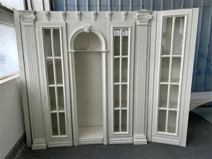 Armoire de cuisine en bois massif, conception chinoise moderne, populaire, blanc, vente en gros,