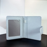 Portefeuille de voyage personnalisé avec logo, étui pour passeport, protection en cuir PU bleu, housse de passeport