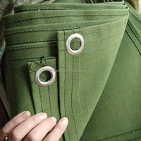 Toile de bâche en polyester verte imperméable et respirante pour l'extérieur, tissu épais pour tente, résistant à la pluie