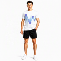 T-shirt à manches courtes pour homme, personnalisé ODM OEM, avec impression graphique par sublimation et impression 3D sur toute la surface, pour l'entraînement