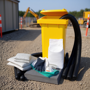 Spill Kit For Portable And Wheeled Construction Sites With Hose And Absorbent Pads - Product Image 3