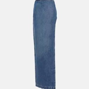 ชุดเดนิมผู้หญิงคุณภาพสูงลดราคาสุดฮอต เสื้อครอปเปิดไหล่เซ็กซี่ กระโปรงมินิทรงพลีท ผ้ายีนส์ฟอกสีเอซิด - Product Image 5