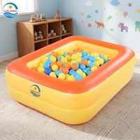Piscine gonflable rectangulaire portable en plastique à 2 couches Sunshine pour le plaisir aquatique estival des bébés