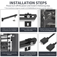Soporte ajustable ARGB para GPU, soporte anticaída para tarjetas gráficas, compatible con carcasas de PC universales.