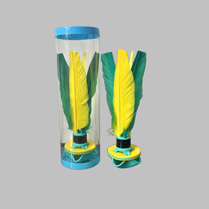 Volante de Playa <span class=keywords><strong>Jianzi</strong></span> Chino con Plumas de Pavo, 3 Capas de Goma, para Deportes al Aire Libre y Ejercicio de Pies, Personalizado - Product Image 3