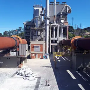 Máquina de horno de calcificación de yeso de piedra caliza 100TPD, línea de producción de yeso de horno rotatorio pequeño a la venta