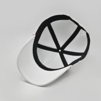 Casquette de baseball et de golf sportive 5 panneaux en tissu Dobby éponge avec logo en patch de caoutchouc personnalisé de haute qualité, imperméable, avec cordon – Échantillons en gros