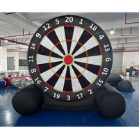 Jeu de cible de football gonflable d'extérieur de 4 m de haut, jeu de fléchettes de football gonflable, cible de fléchettes de football gonflable publicitaire