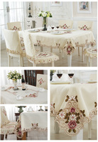 Housse de canapé rectangulaire moderne en polyester tricoté, style européen, broderie florale, plusieurs tailles, 120 pouces (6 pieds), pour hôtels