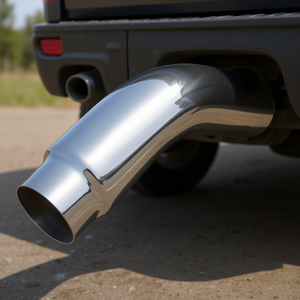 ปลายท่อไอเสียโครเมียม ขนาดปากเข้า 5 นิ้ว ปากออก 6 นิ้ว ความยาว 23 นิ้ว ขัดเงาแบบกระจก ใช้ได้กับรถบรรทุก รถยนต์ SUV - Product Image 2
